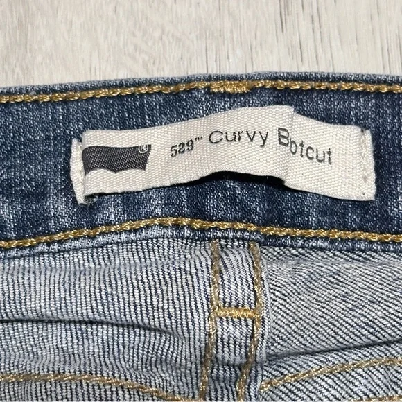 Levi’s 529 Curvy Bootcut Streetwear Mid-Rise Flattering Fit Wide Leg jeans 29x30 - Picture 9 of 11